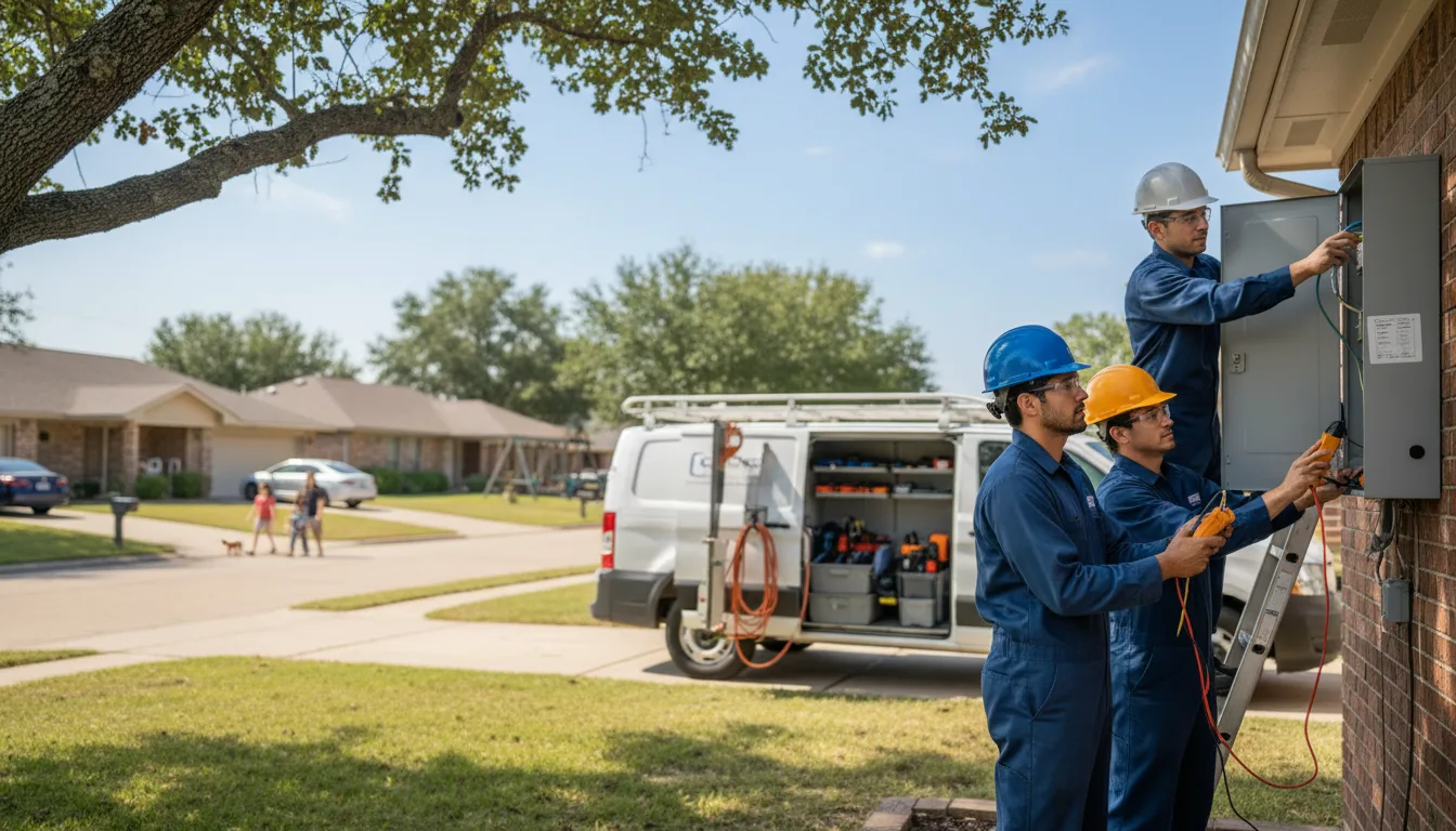 Certified electrician providing emergency electrical services in Rivervale, AR